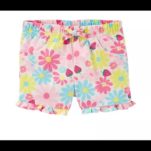 Toddler Girl Carter's Floral Pull-On Twill Shorts ⚡️ - Picture 1 of 4